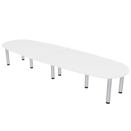 Skutchi Designs 45 in W, 120 in L, 29 in H, Engineered Wood Top, White HAR-BOVL-46119-PT-09